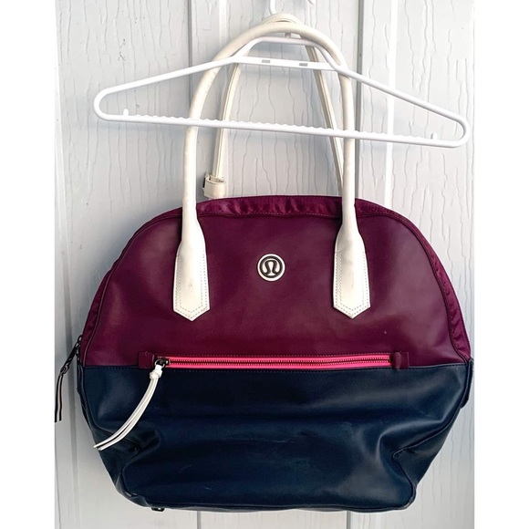 Happy Hatha Hour Navy/Maroon/Hot Pink Yoga Bag - Picture 3 of 8